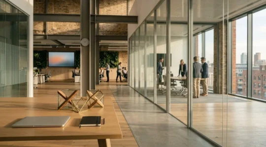 Digital transformation of UK workplace showing centralized HR system integration