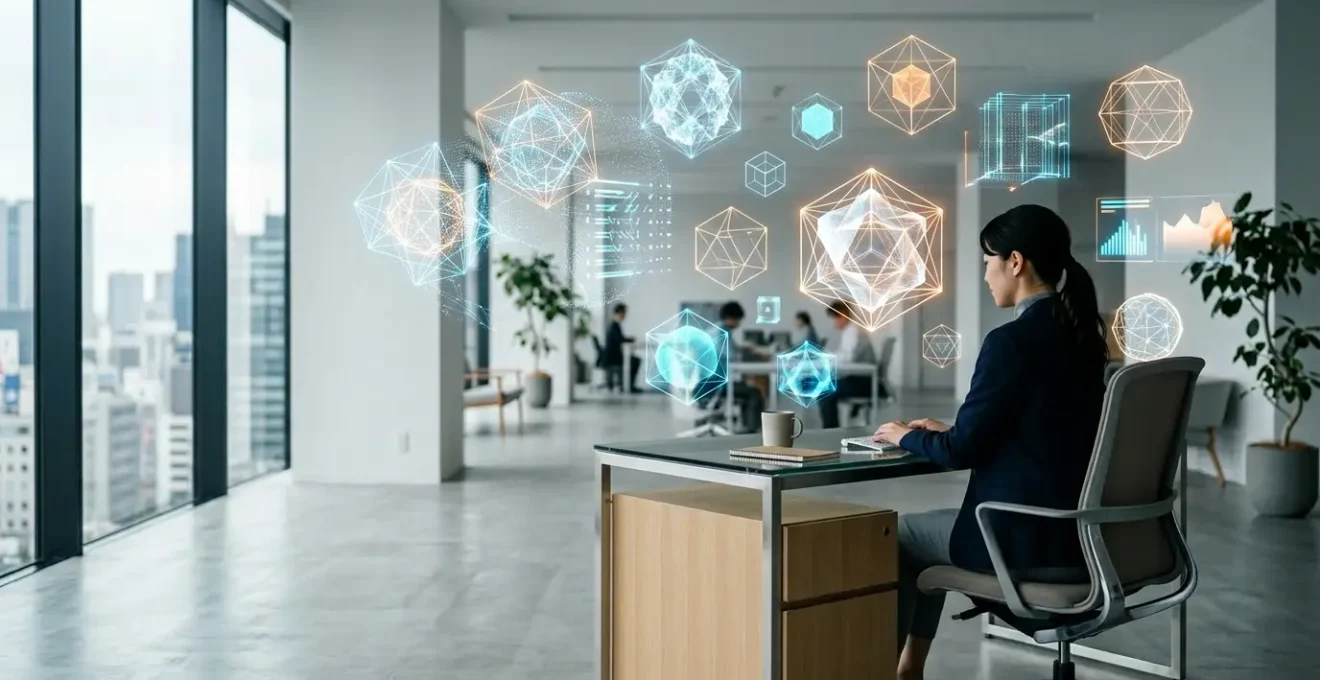 Professional workspace showcasing KPI data visualization and analytics monitoring