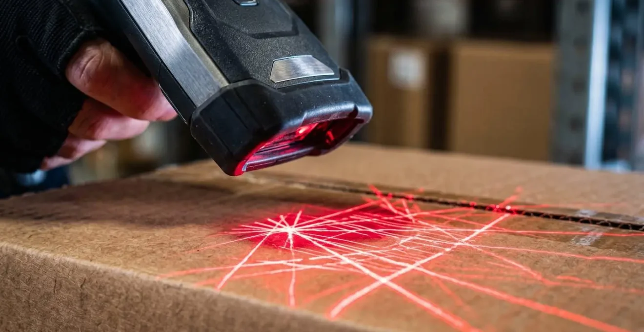 Macro view of barcode scanning technology and warehouse automation systems