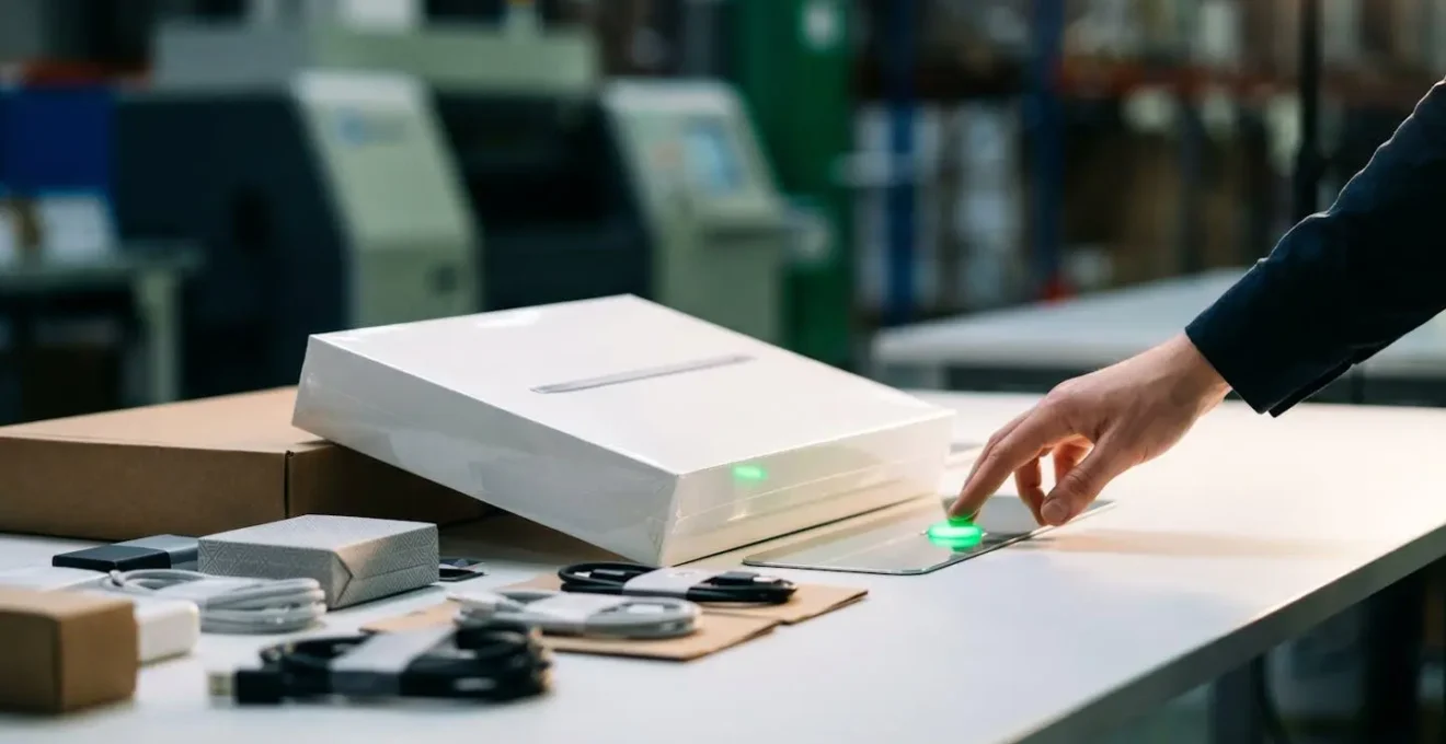 IT equipment ready for automated dispatch on modern workstation
