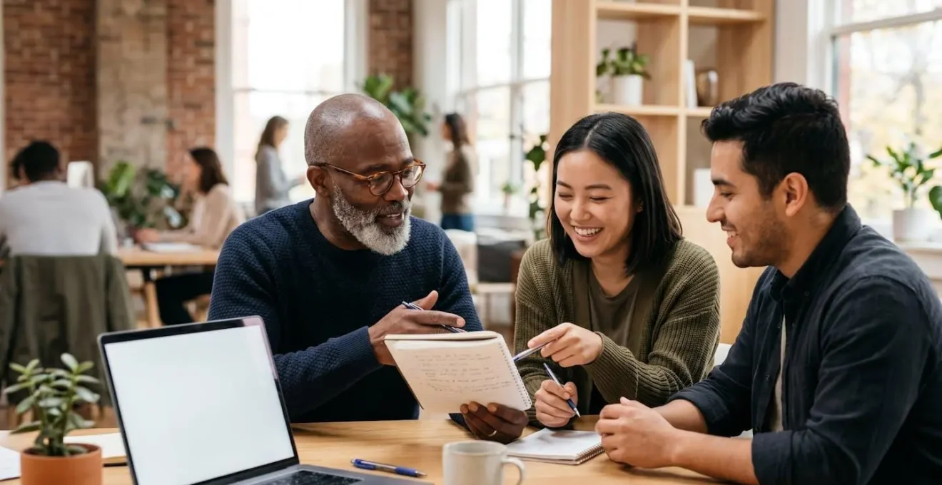 Traditional company transforming from siloed to collaborative structure
