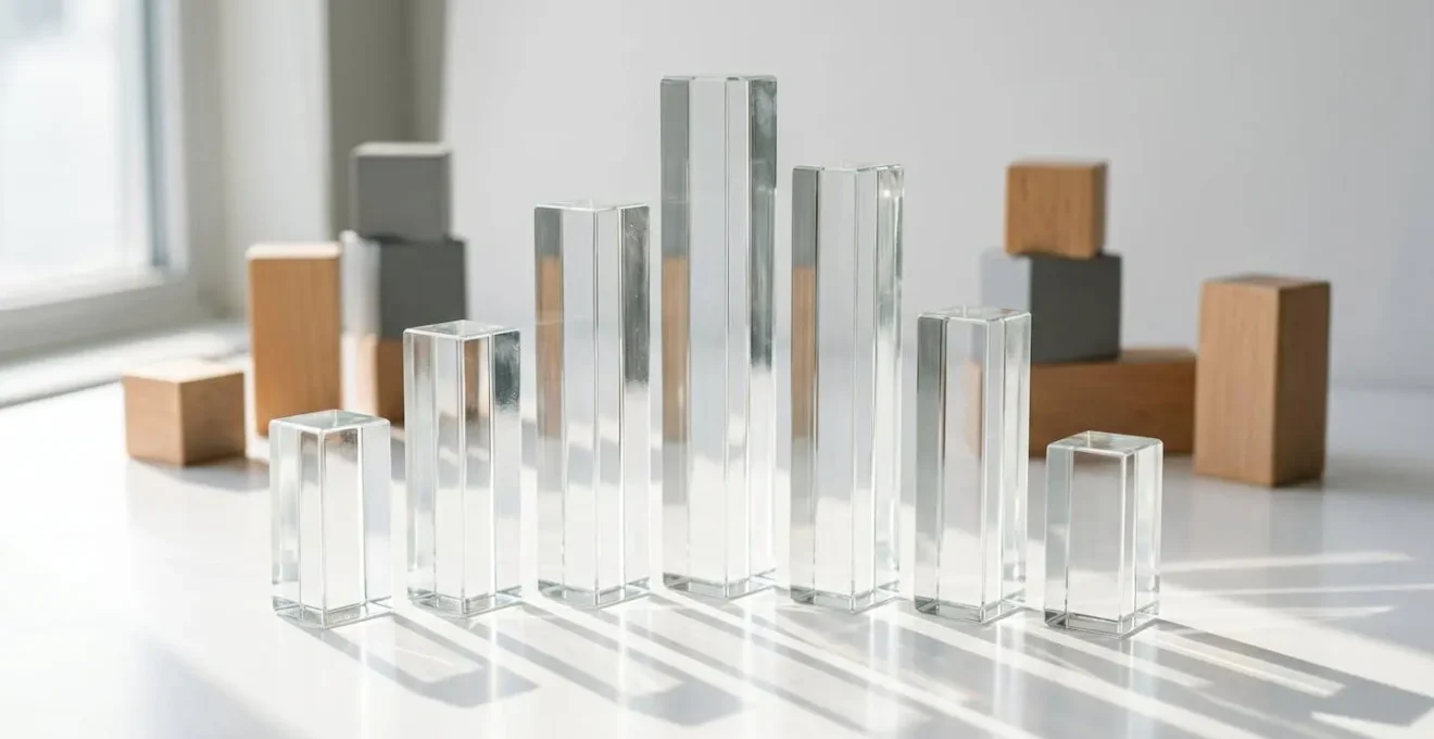 Symbolic representation of data clarity through minimalist geometric shapes and light patterns